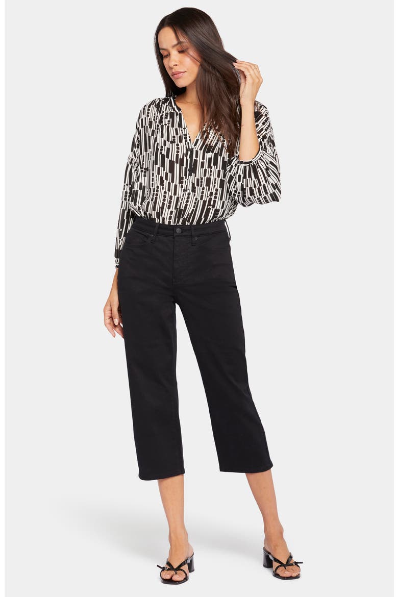 Joni High Waist Relaxed Capri Jeans, Alternate, color, BLACK