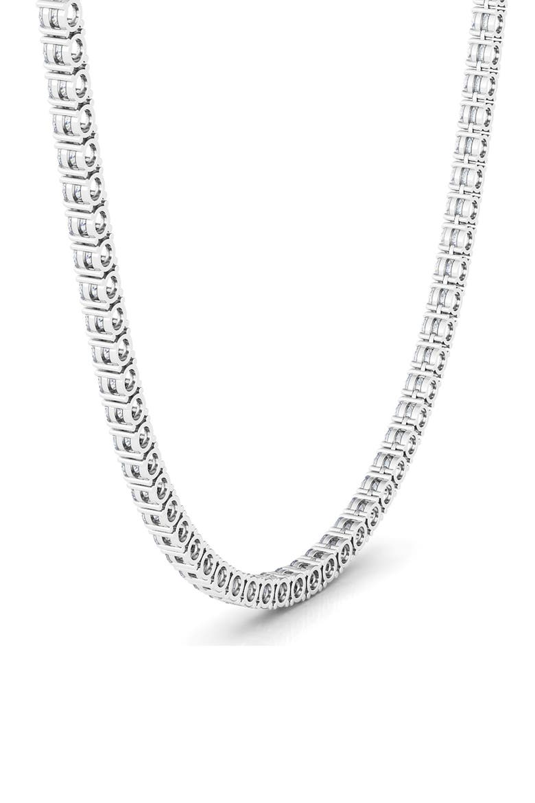Lab Created Diamond Tennis Necklace, Alternate, color, 18K WHITE GOLD