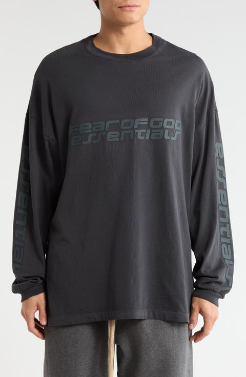 '90s Logo Long Sleeve Cotton Graphic T-Shirt