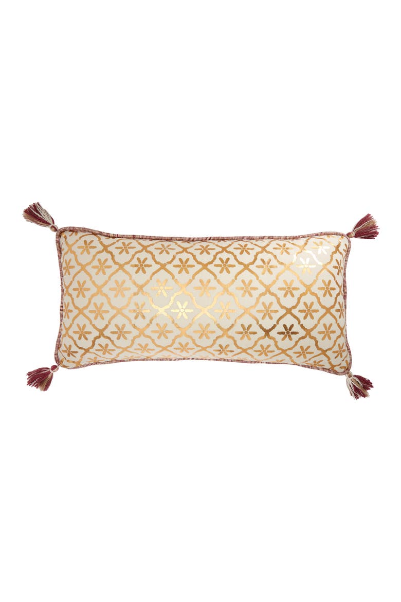 Feze Metallic Print Tassel Accent Pillow (Nordstrom Exclusive Color), Main, color, PINK