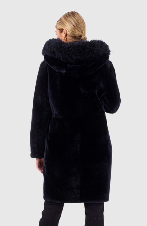 Gorski Reversible Shearling Parka With Trim In Black