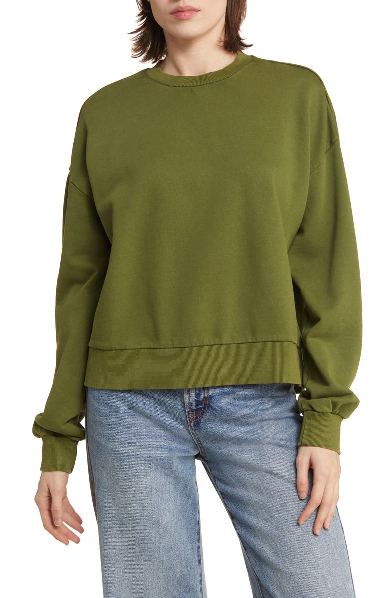 Brixton Cross Loop French Terry Crewneck Sweatshirt, Main, color, 