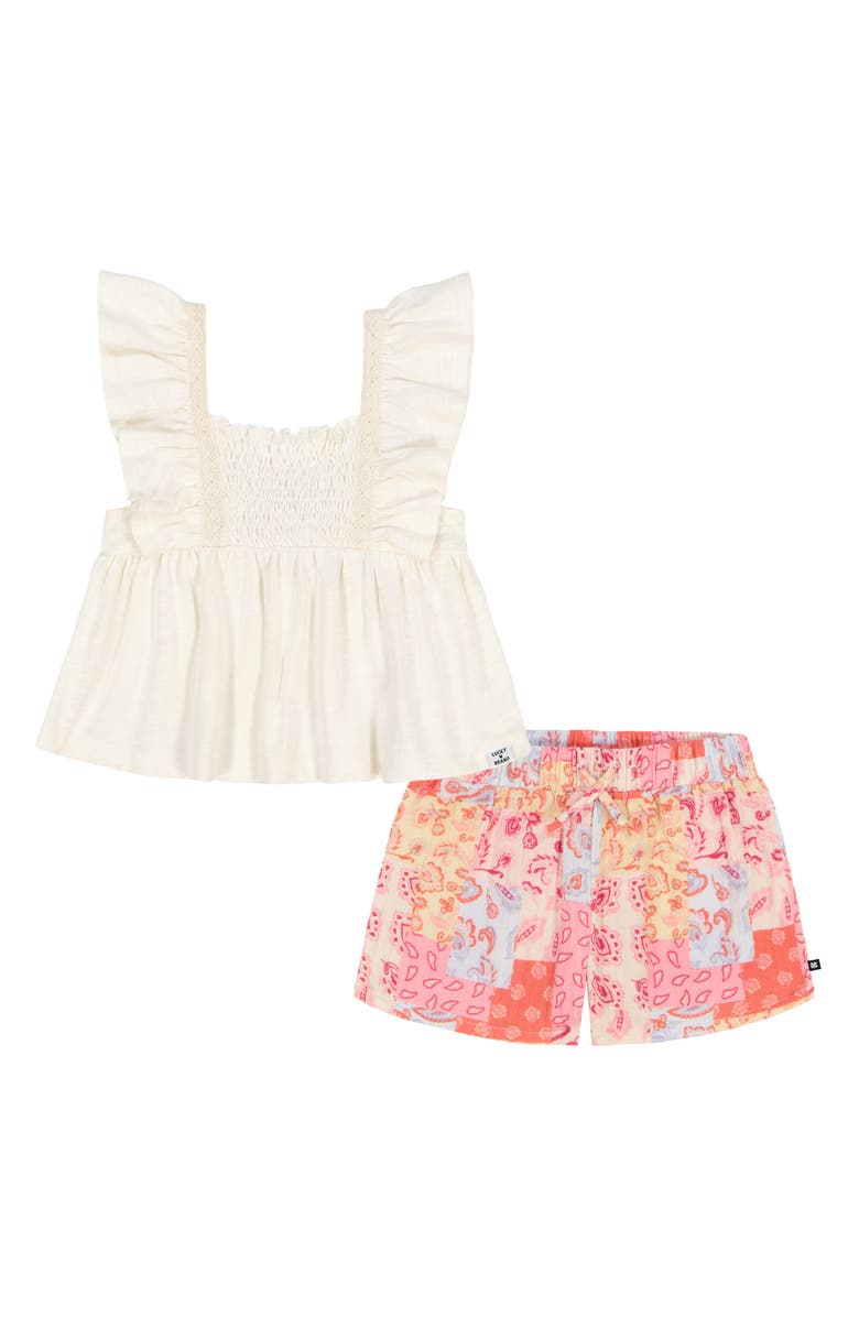 Lucky Brand Kids' Smocked Tank & Shorts Set, Main, color,