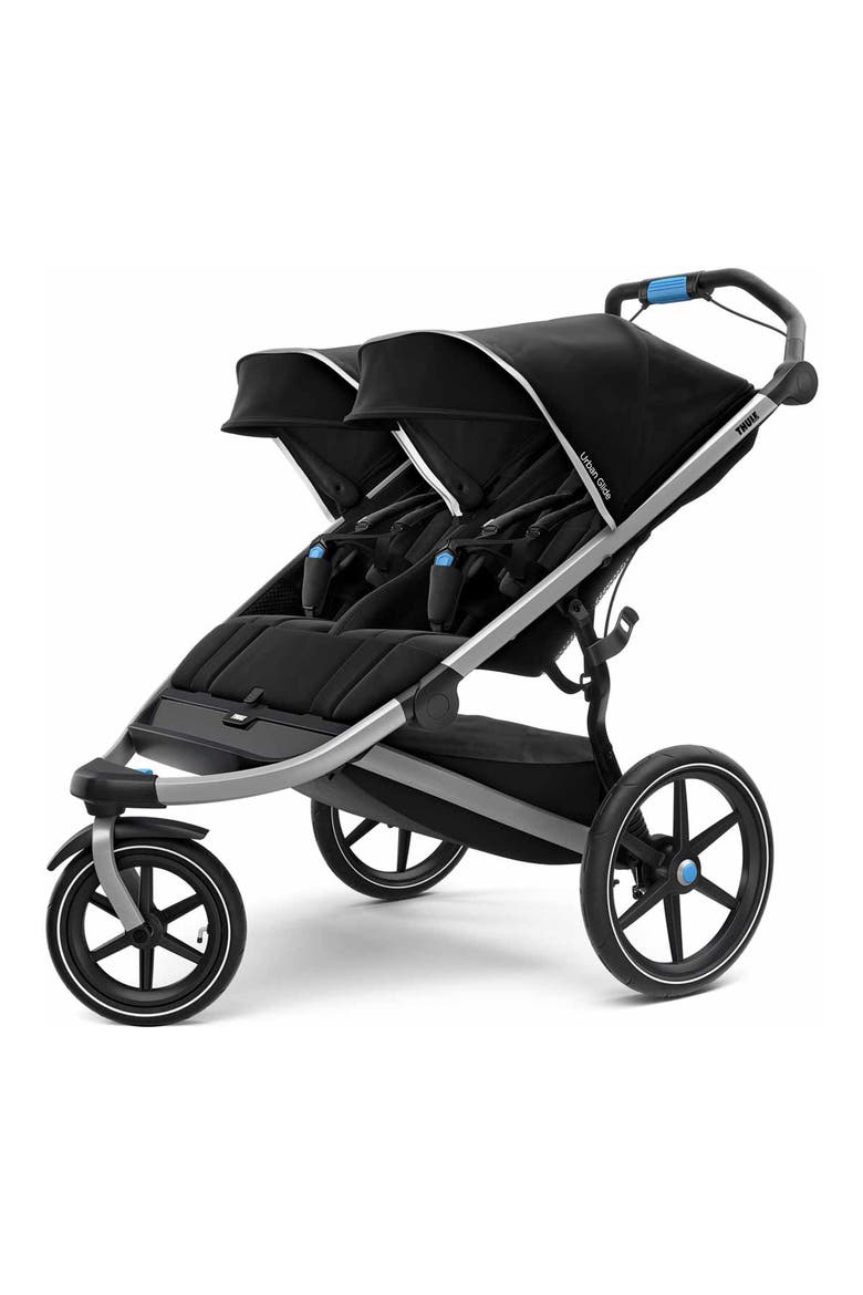 Urban Glide 2 Double Jogging Stroller with Organizer Accessory Bundle, Main, color, BLACK