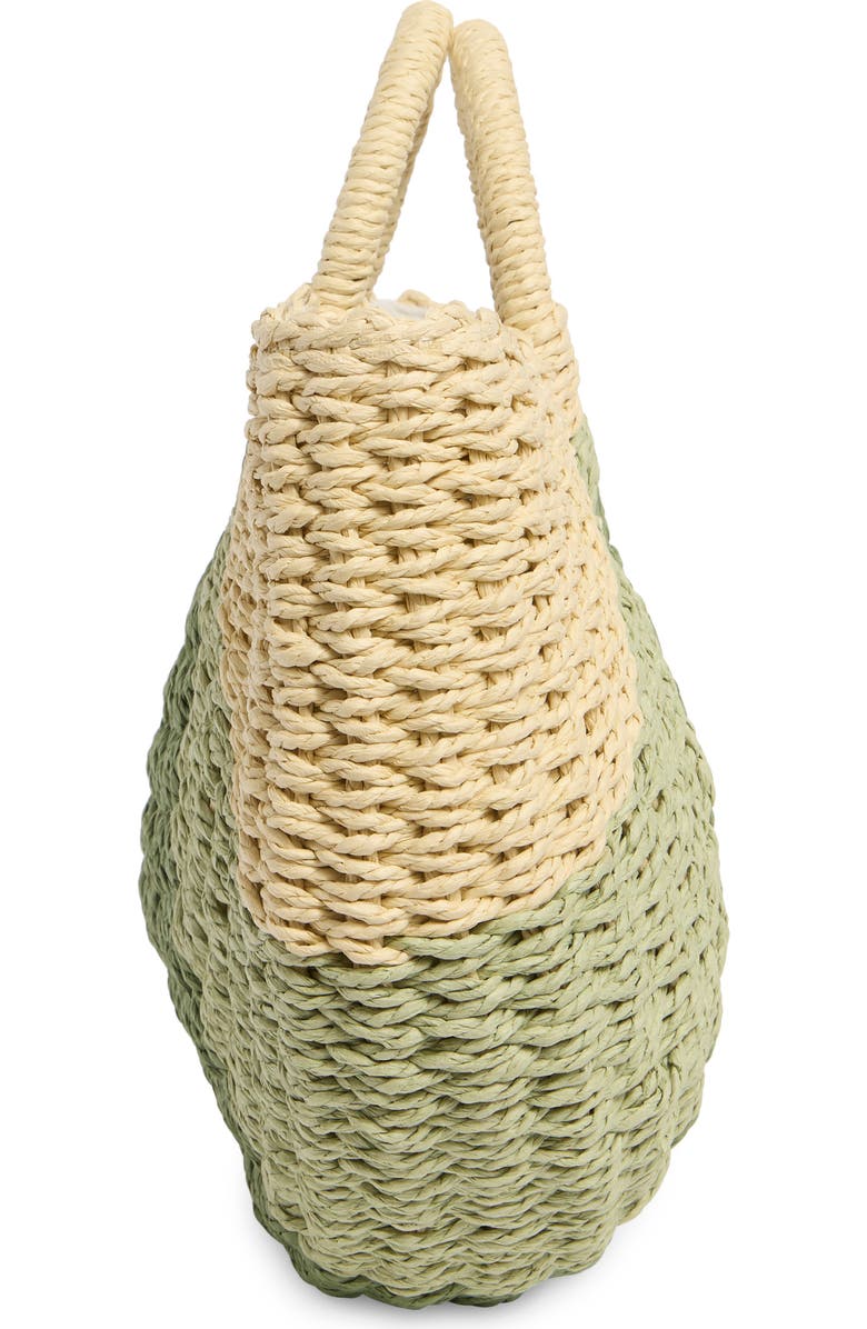 ALESSIA BIANCHI East/West Straw Tote, Alternate, color, Grass Multi
