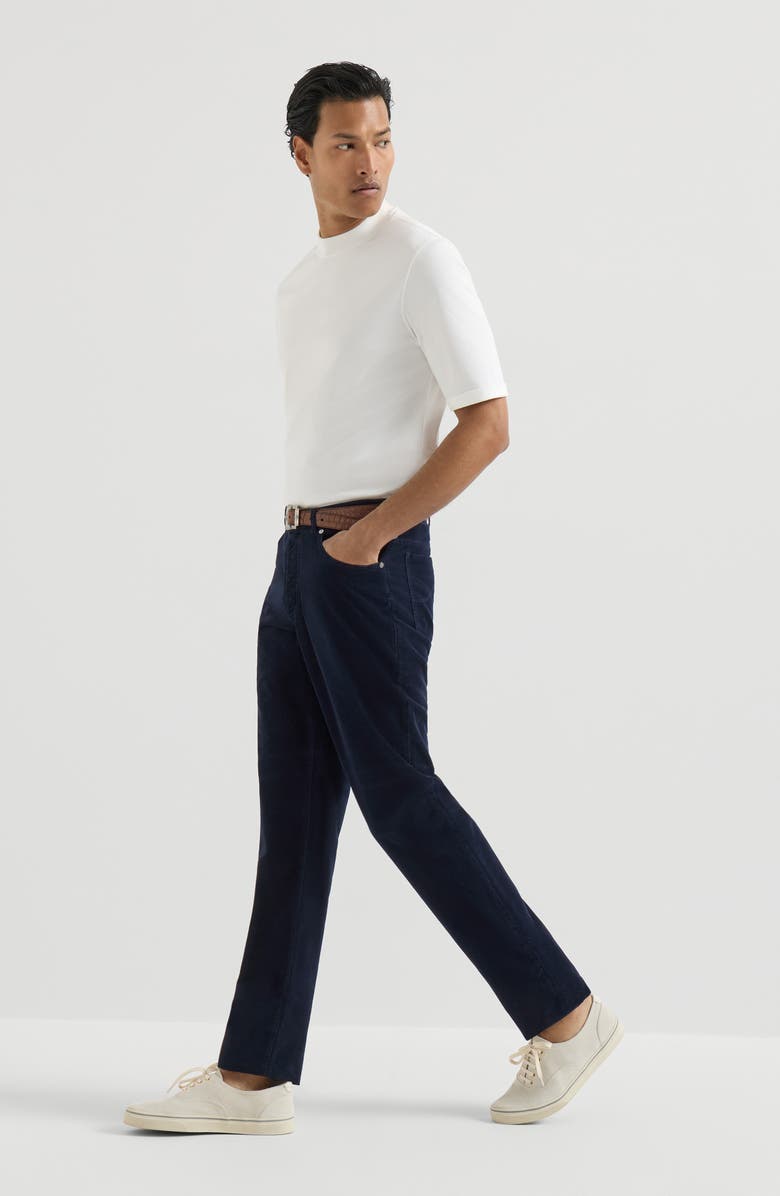 Brunello Cucinelli Five-pocket trousers, Alternate, color, Dark Denim