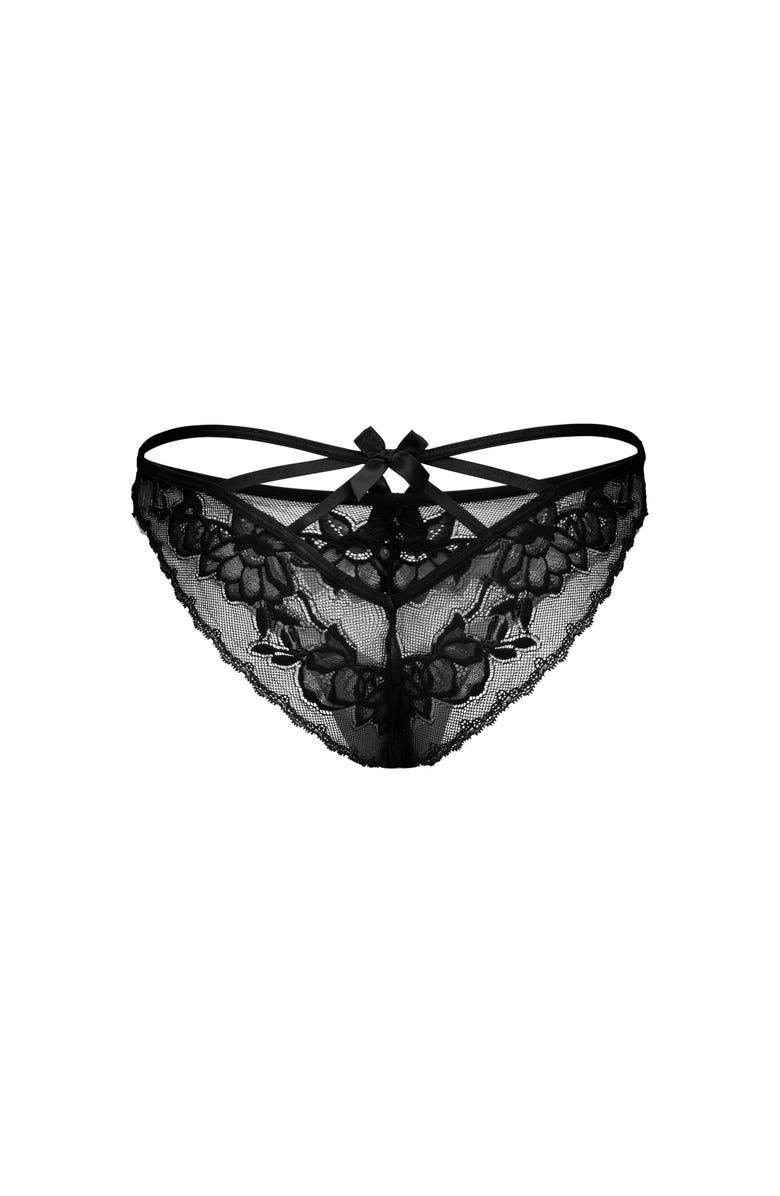 Adore Me Azula Cheeky Panties, Alternate, color, Black