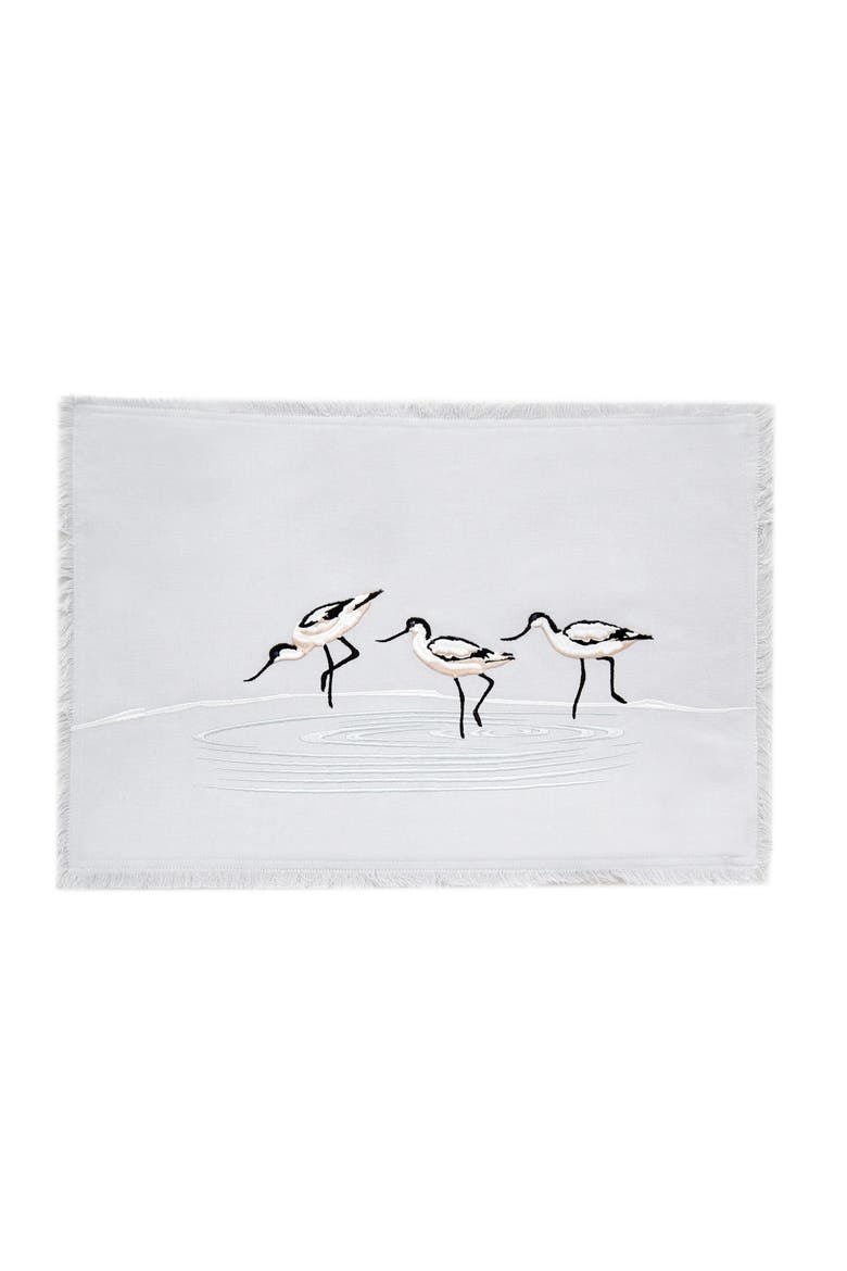 Avocet Tabletop Placemats, Set of 4, Main, color, White