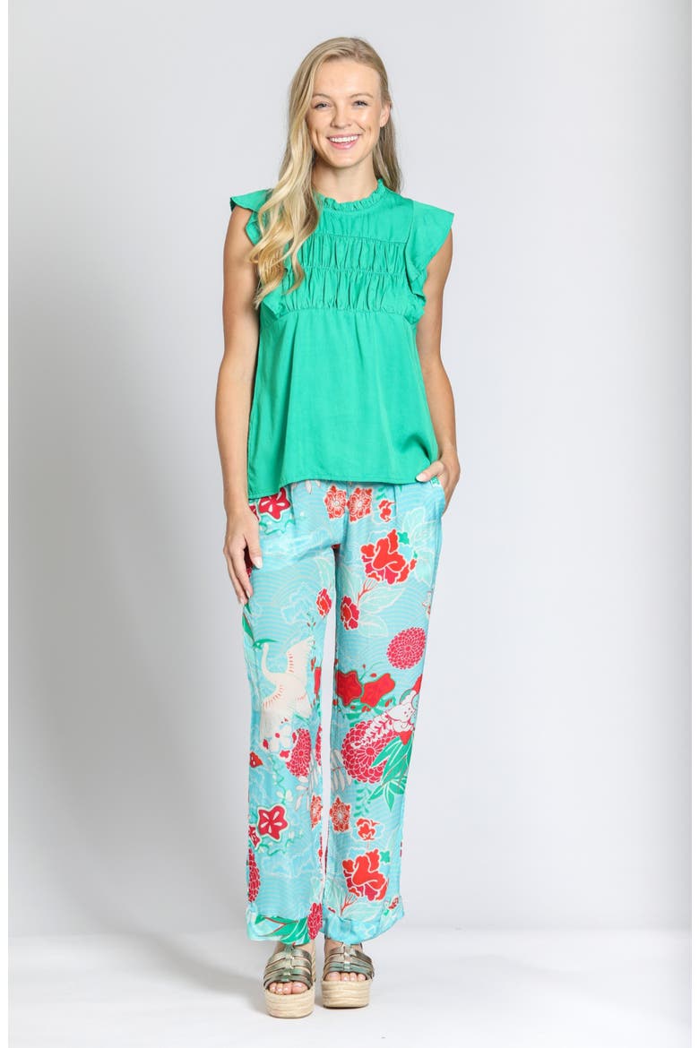 Flutter Sleeve Top, Alternate, color, MINT GREEN