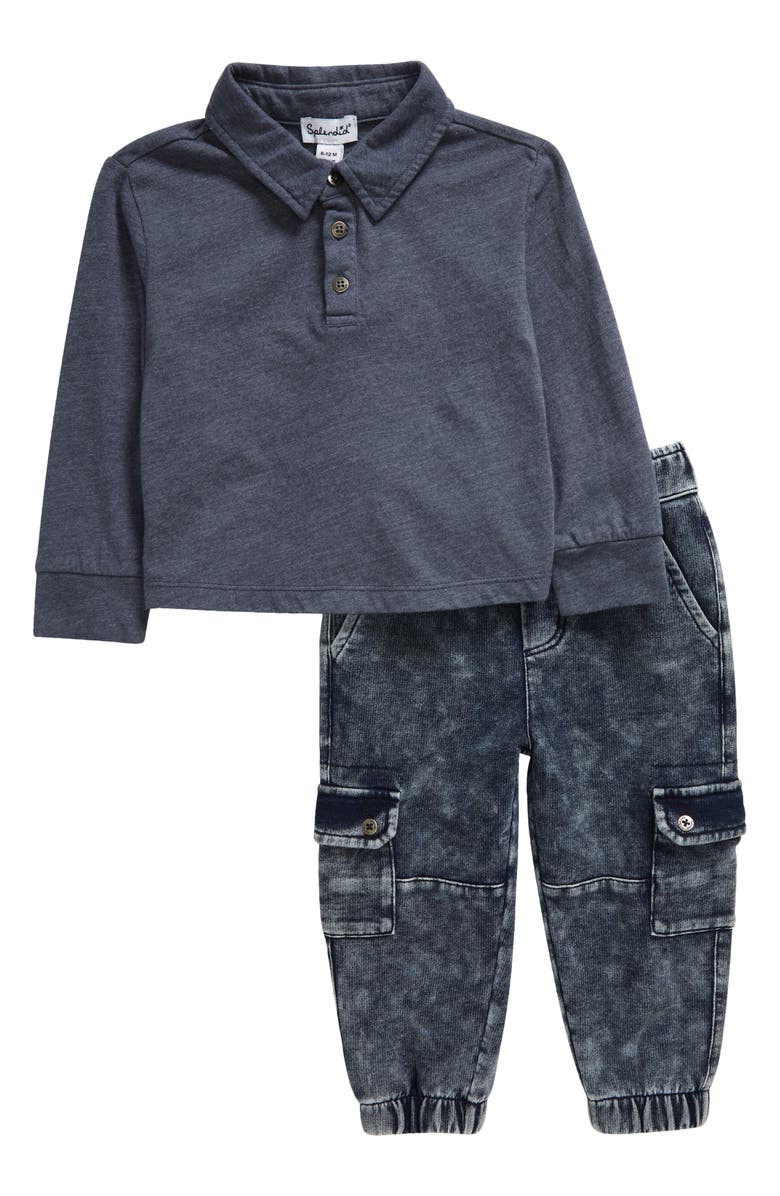 Splendid Preppy Polo & Cargo Joggers Set, Main, color,