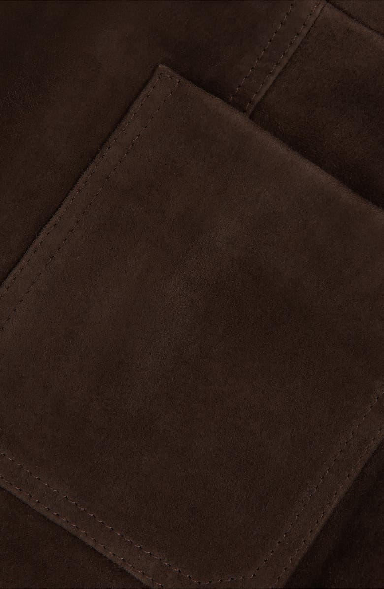 Reiss Vida Suede Miniskirt, Alternate, color, Chocolate Brown