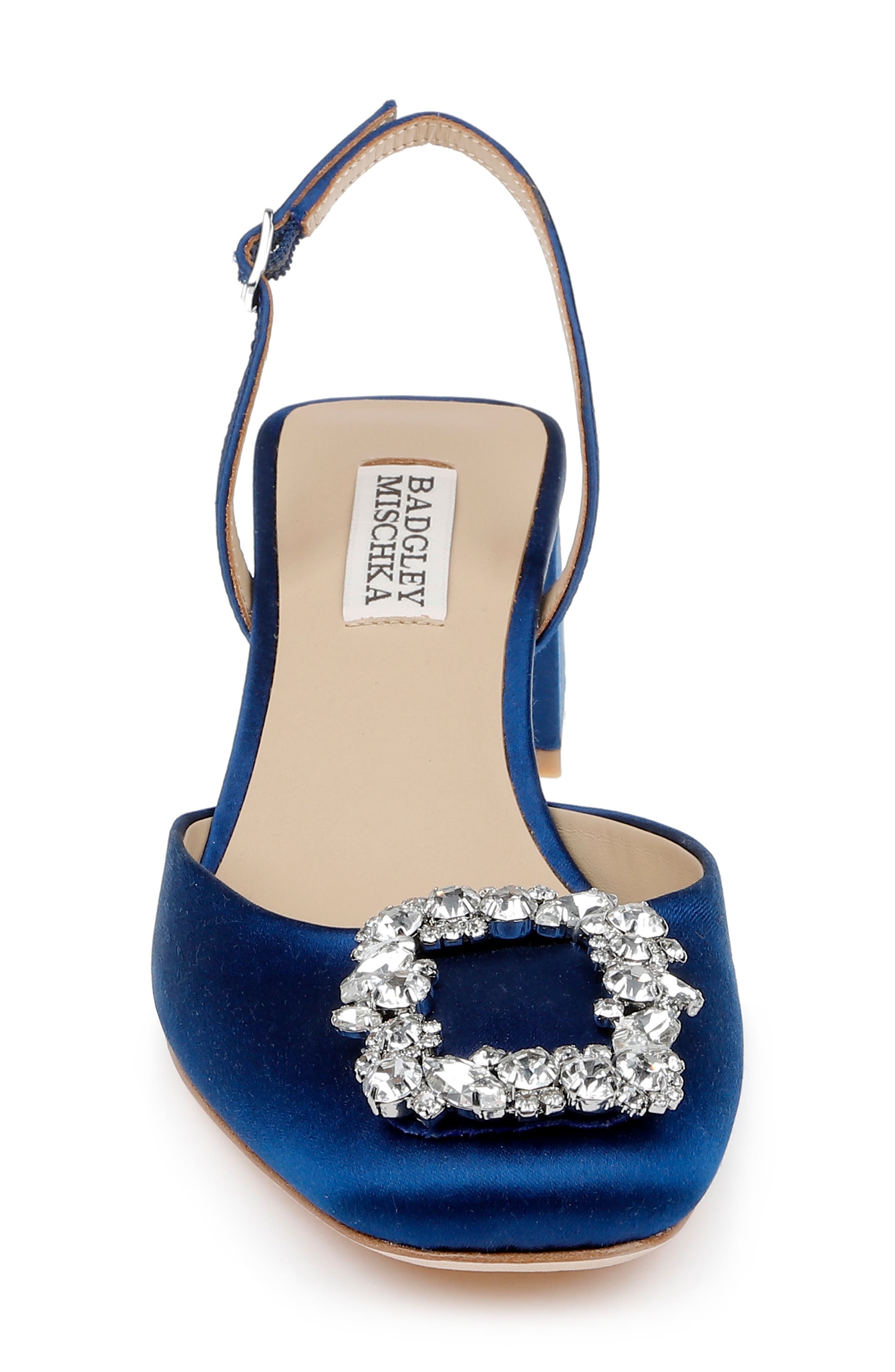 Badgley Mischka Collection Vivia Slingback Pump, Alternate, color, Blue Satin