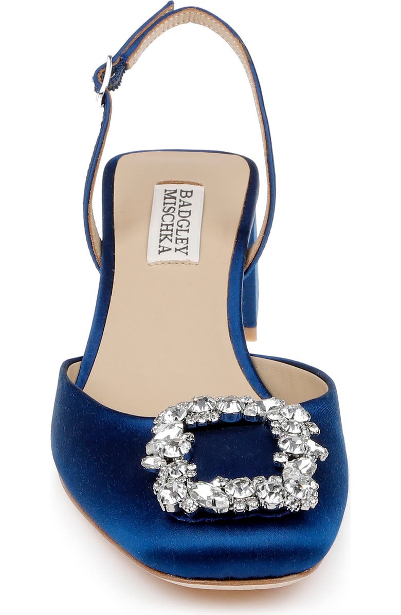 Badgley Mischka Collection Vivia Slingback Pump, Alternate, color, Blue Satin