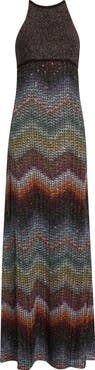 Missoni Greek Zigzag Sequin Lamé Dress