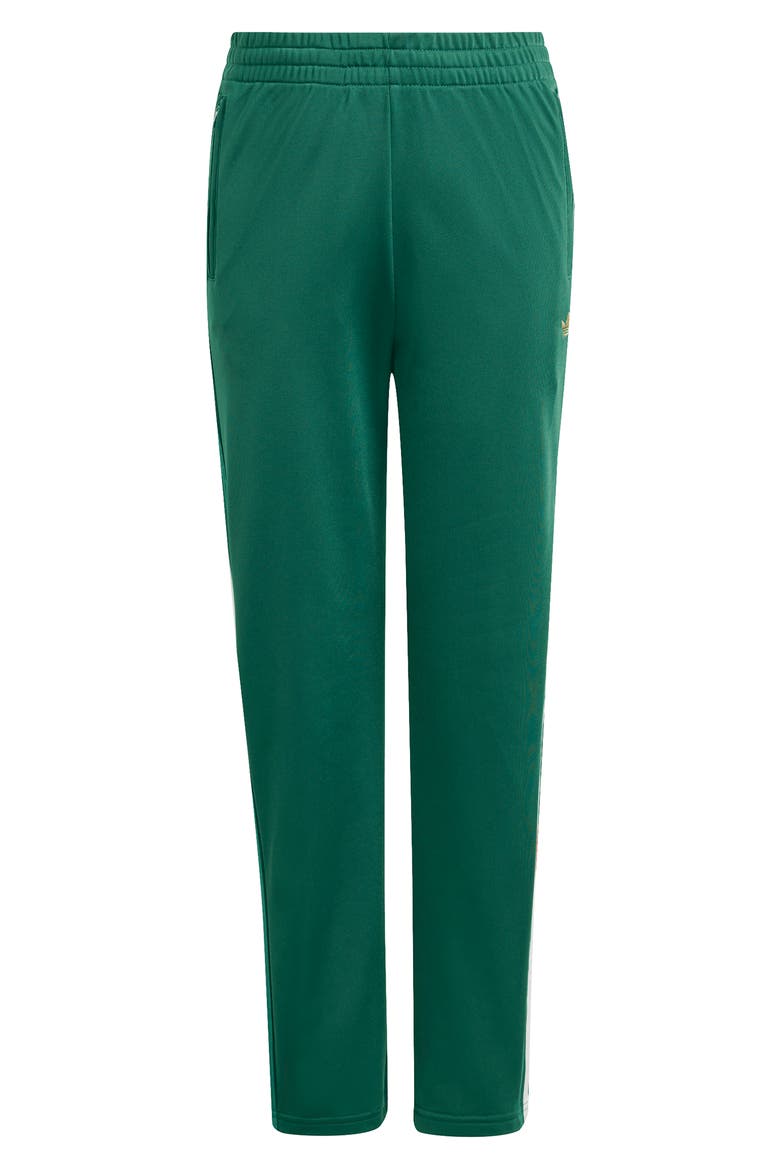 Kids' Firebird Recycled Polyester Track Pants, Main, color, TEAM DARK GREEN/DARK FOOTBALL GOLD