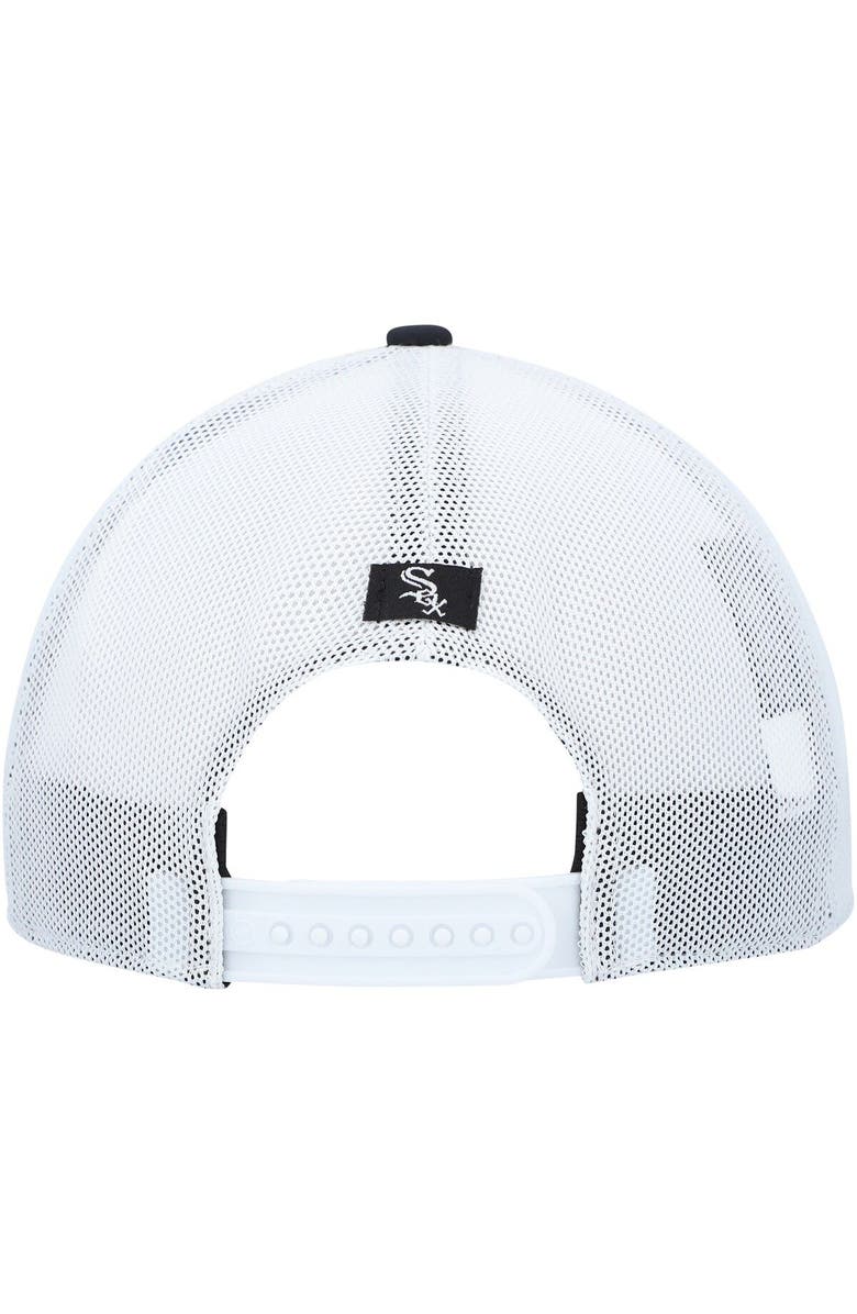 '47 Men's '47 Black/White Chicago White Sox Burgess Trucker Snapback Hat, Alternate, color, Black