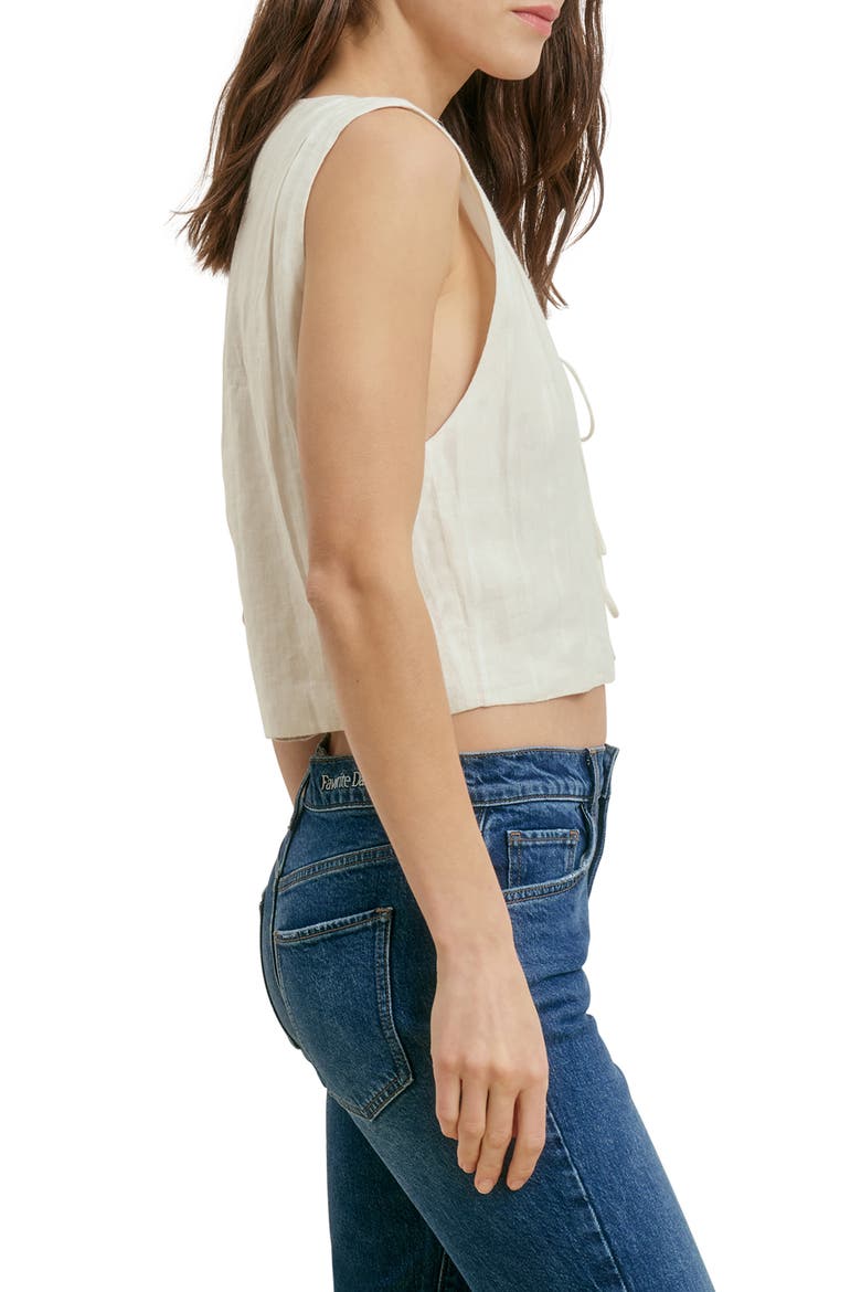 The Invisible String Sleeveless Crop Top, Alternate, color, CREAM