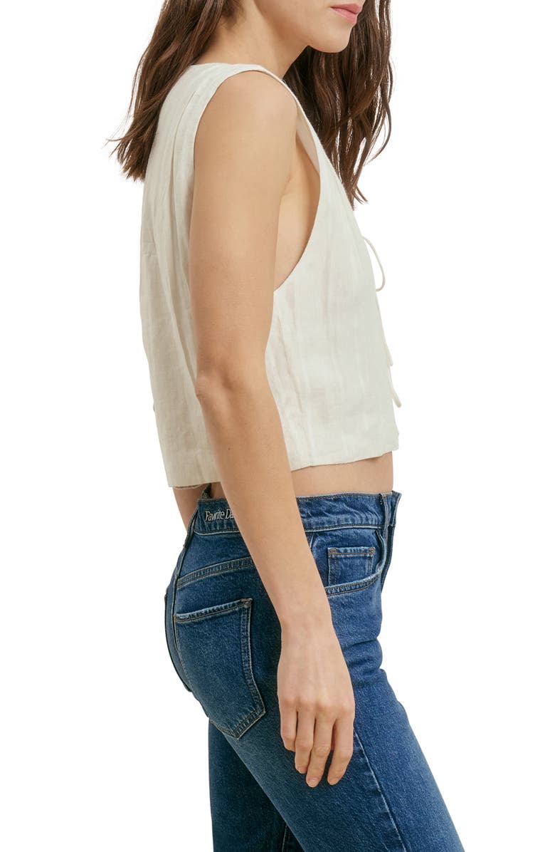 Favorite Daughter The Invisible String Sleeveless Crop Top, Alternate, color, Cream