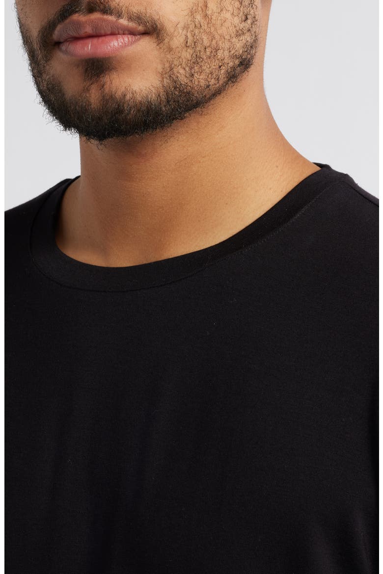 Moonlight Eco Stretch Modal Pajama T-Shirt, Alternate, color, BLACK