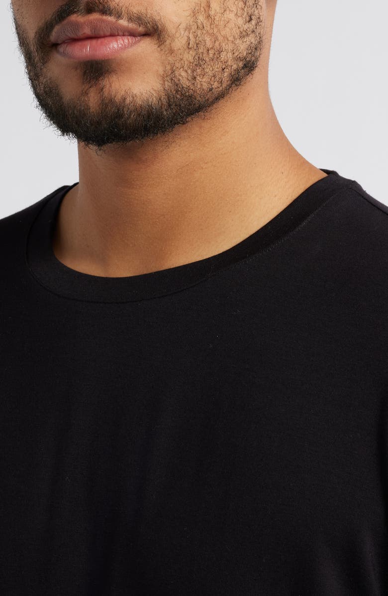 Nordstrom Moonlight Eco Stretch Modal Pajama T-Shirt, Alternate, color, Black