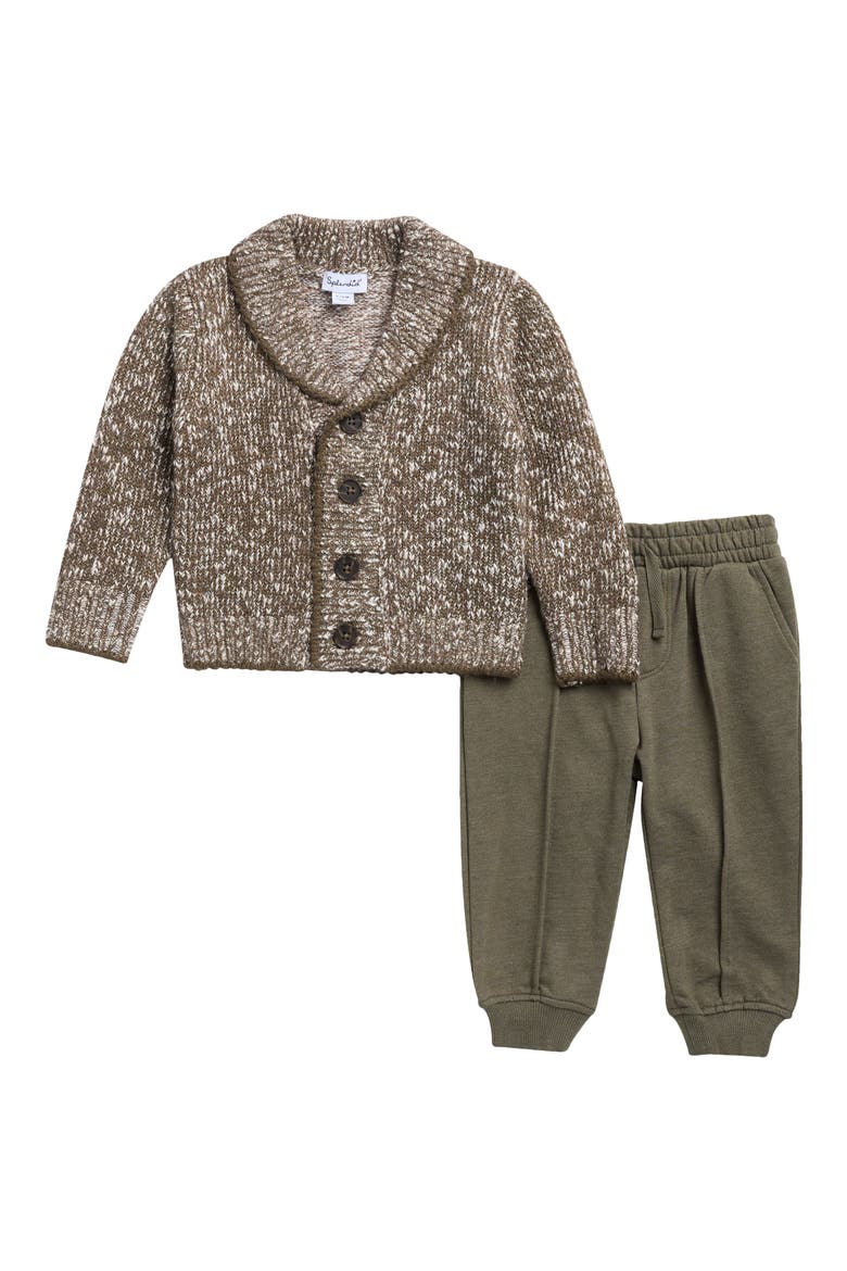 Cozy Camper Cardigan & Joggers Set, Main, color, PINE MARL