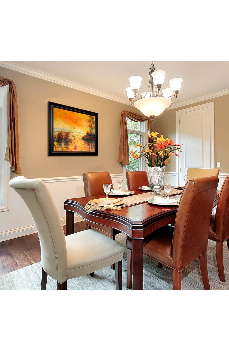 OVERSTOCK ART Le Coucher Du Soleil La Seine by Claude Monet Framed Wall Art - 20"x24", Alternate, color, 