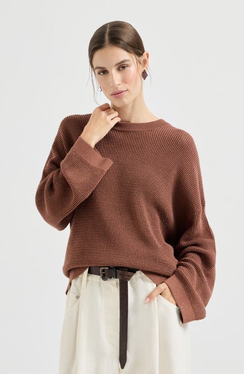 Sparkling net sweater