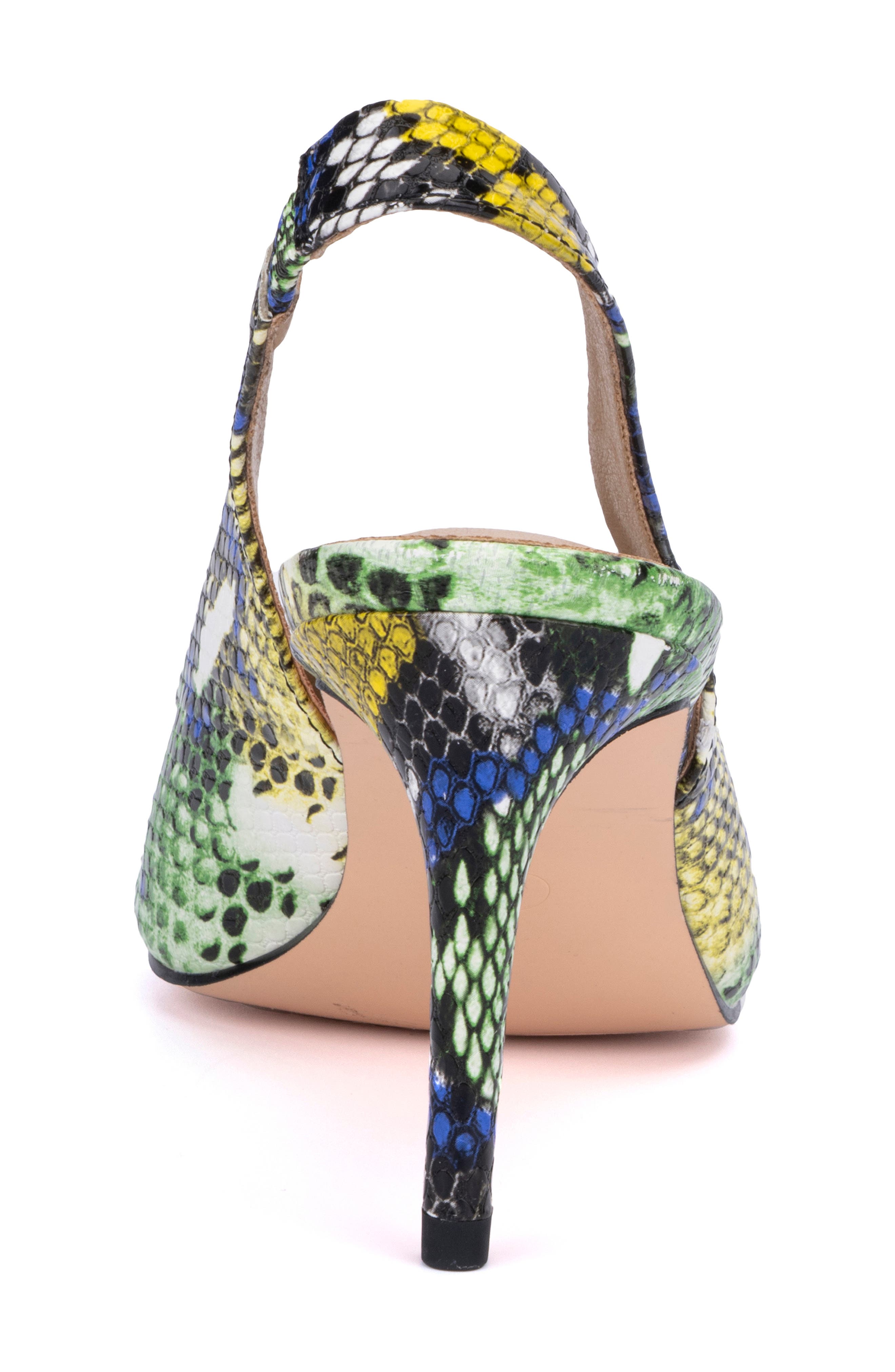 NEW YORK AND COMPANY Steph Snake Embossed Pointed Toe Slingback Pump, Alternate, color, 