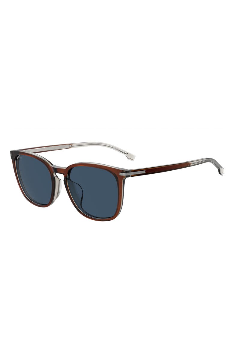 BOSS 56mm Square Sunglasses, Alternate, color, Brown