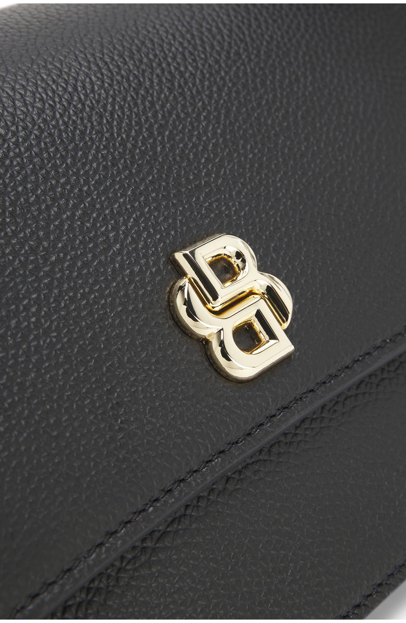 HUGO Beyond Leather Shoulder Bag, Alternate, color, Black