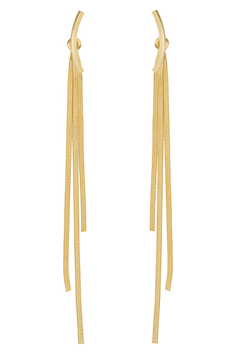 Snake Chain Drop Earrings, Main, color, GOLD