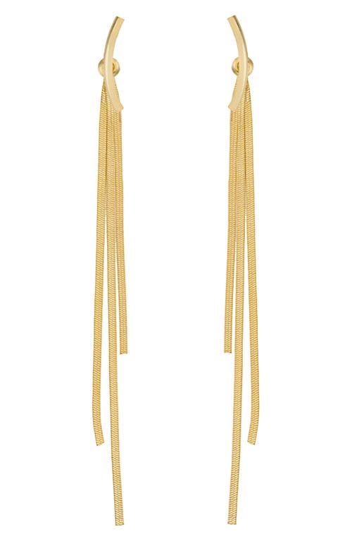 Panacea Snake Chain Drop Earrings In Gold