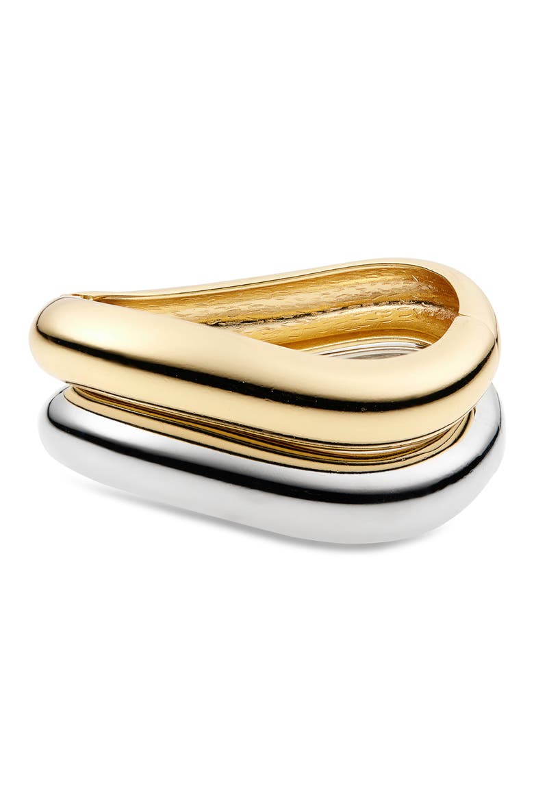 Bangles Do It Best Set of 2 Bracelets, Main, color, GOLD/ SILVER TONE MULTI