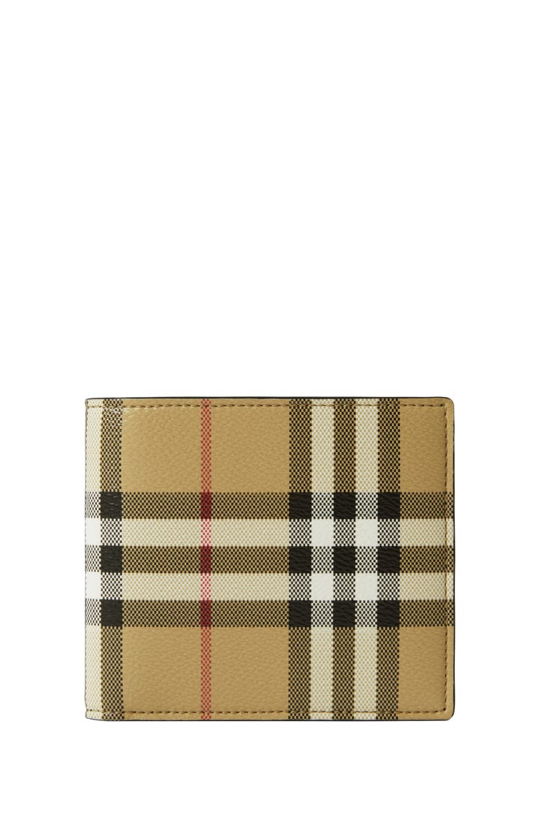 Burberry Check Bifold Wallet, Main, color,