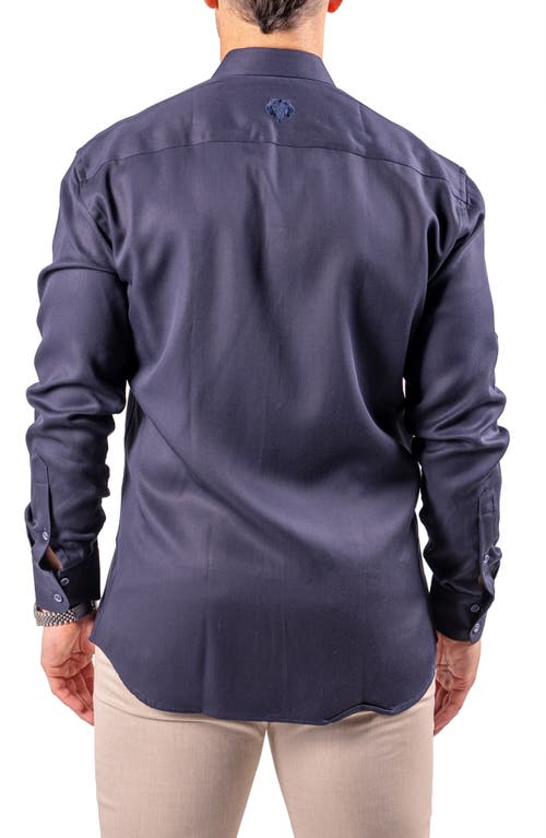 Maceoo Berlin Resistance Cotton Button-up Shirt In Blue