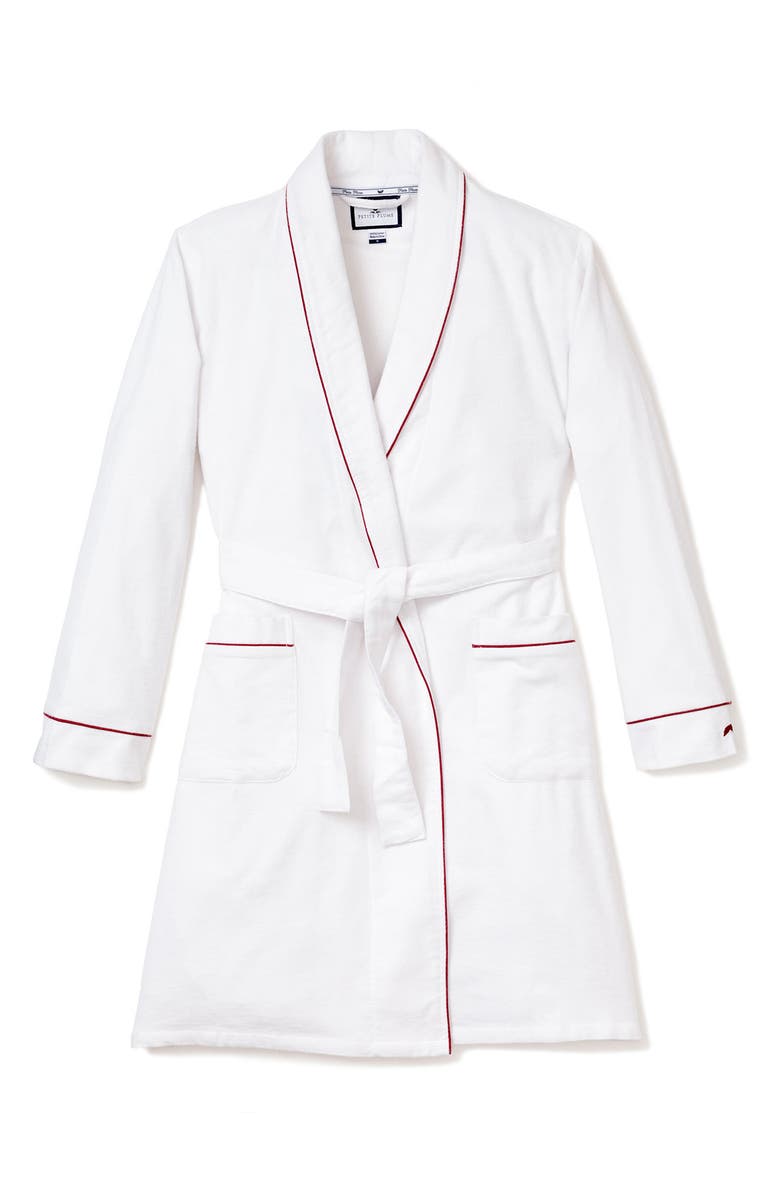Petite Plume Cotton Flannel Robe, Alternate, color, 