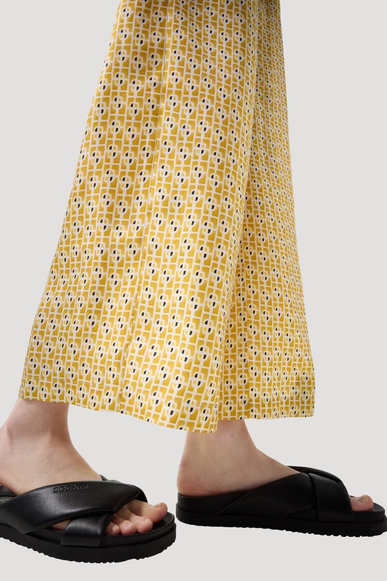 Emmy Silk Trousers, Alternate, color, Yellow/cream