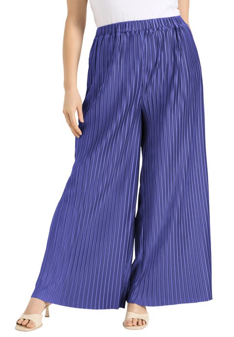 Plisse High-Rise Pants