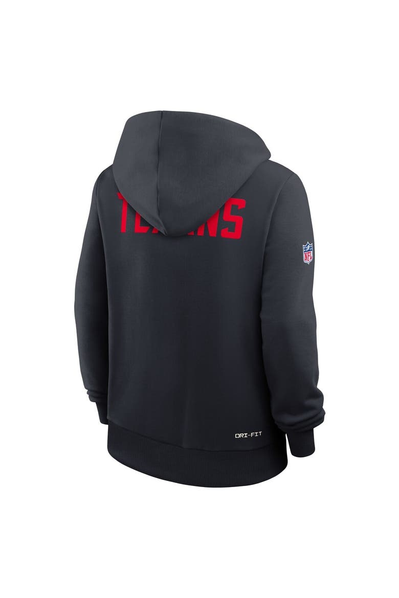 Women's Nike Navy Houston Texans Throwback Sideline Standard Issue Dri-FIT Hoodie, Alternate, color, Navy