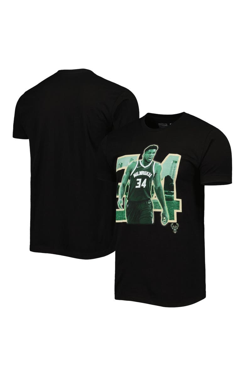 Stadium Essentials Unisex Stadium Essentials Giannis Antetokounmpo Black Milwaukee Bucks Player Skyline T-Shirt, Alternate, color, Black