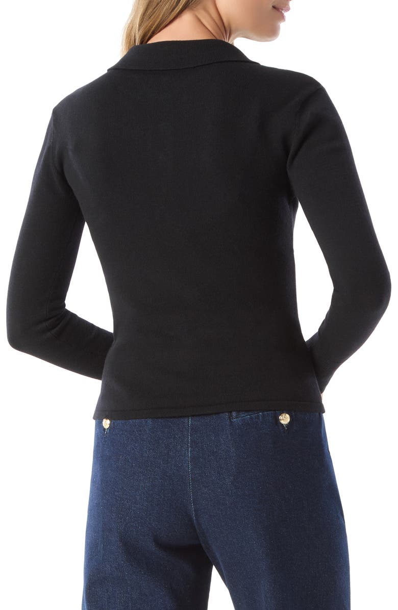 DO by Dee Ocleppo Sinead Polo Sweater, Alternate, color, Black