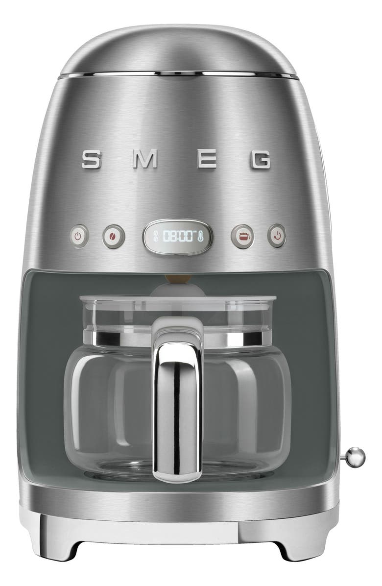 smeg '50s Retro Style 10-Cup Drip Coffeemaker, Main, color, Stainless Steel