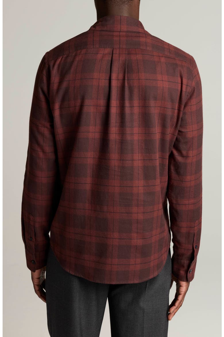 Hamilton Plaid Cotton Popover Shirt, Alternate, color, CHOCOLATE PLUM COMBO