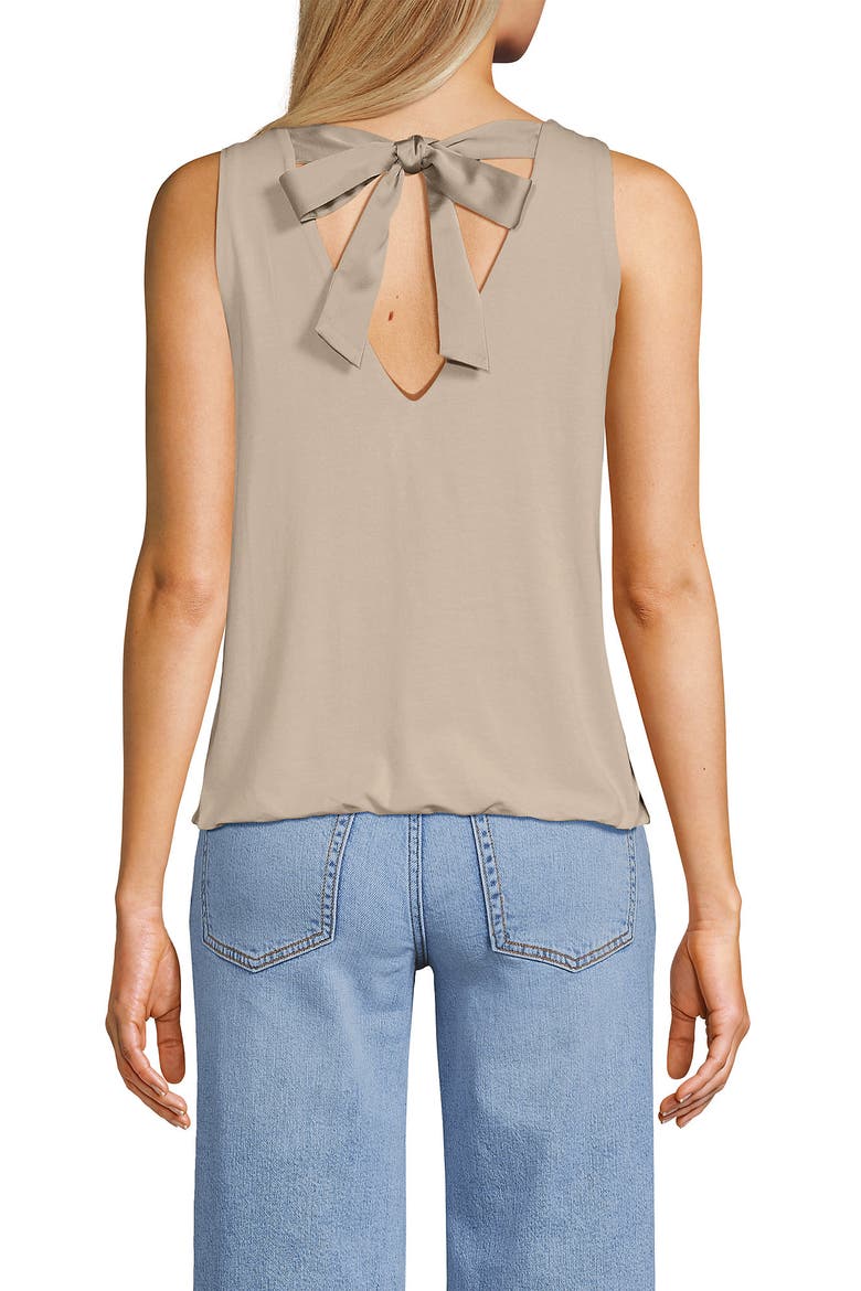 Lightweight Jersey Blouson Vneck Tank, Alternate, color, Blush Whisper