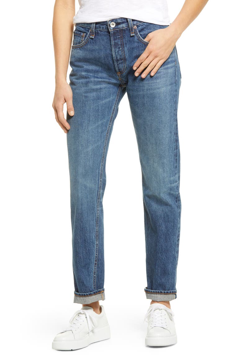 Rosa High Waist Nonstretch Boyfriend Jeans, Main, color, WASHINGTON