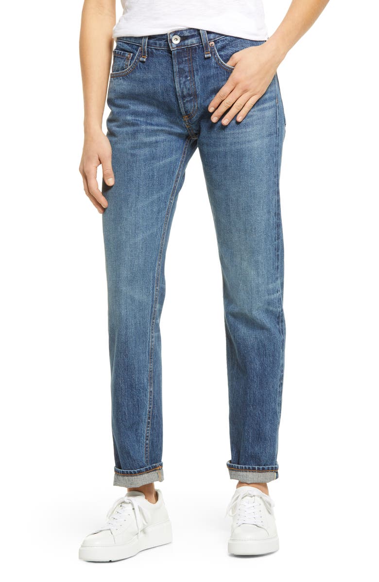 rag & bone Rosa High Waist Nonstretch Boyfriend Jeans, Main, color, 