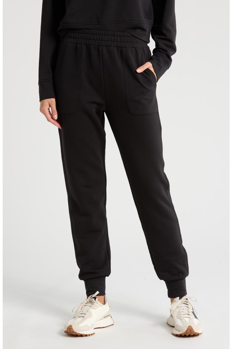 Cozy Knit Joggers, Main, color, BLACK