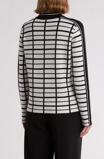 Eve Windowpane Jacquard Sweater