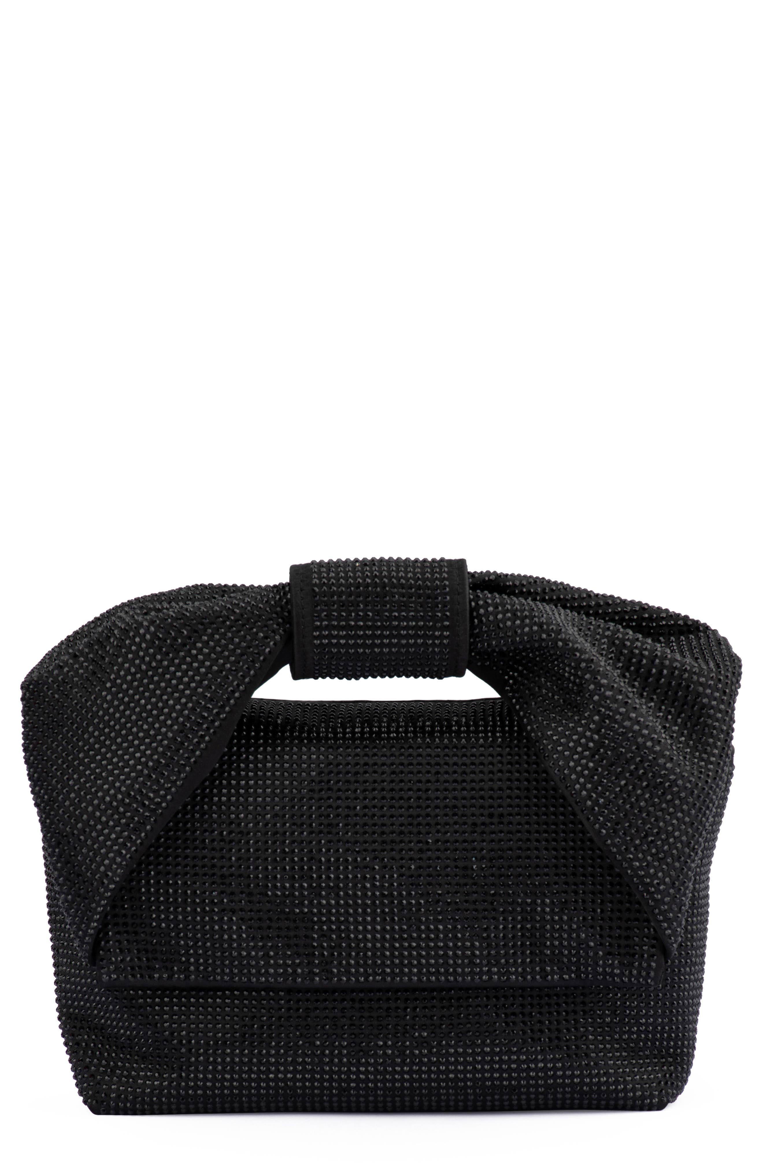 Olga Berg Alinta Hotfix Top Handle Bag in Black 