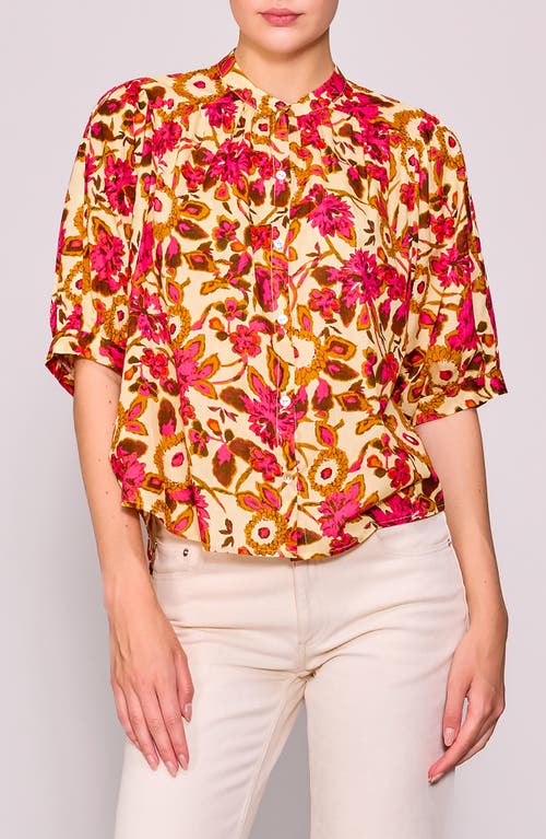 Melloday Print Voile Shirt In Multi